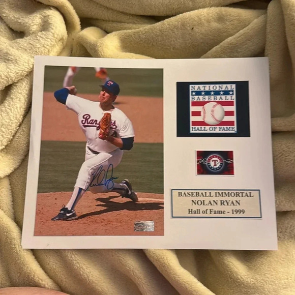 Other - - Nolan Ryan autograph Texas Rangers photo